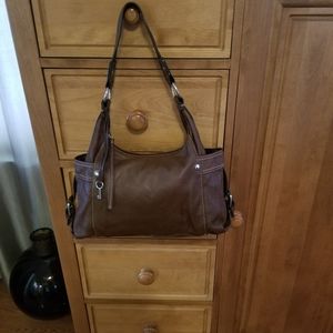 Brown leather Fossil Handbag